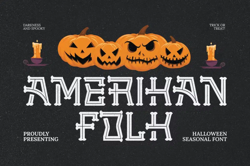 Amerikan Folk - Halloween Font