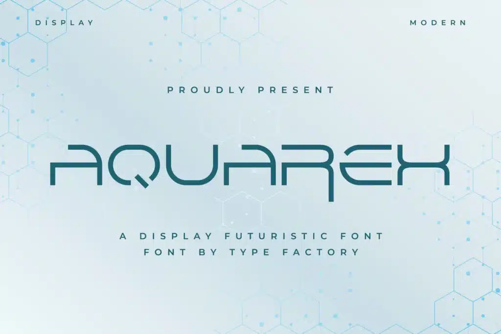 Aquarex – A Display Futuristic Font
