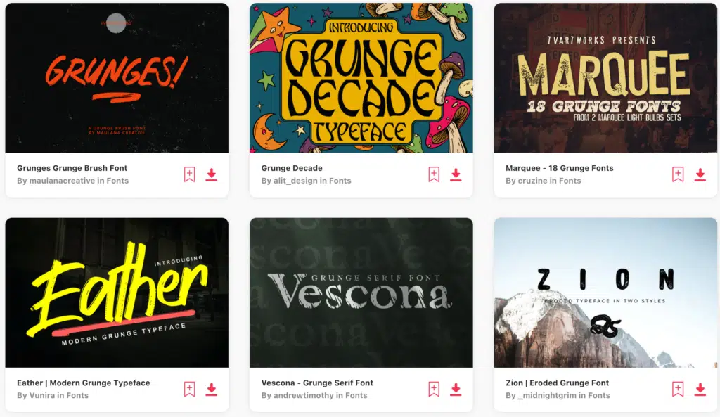 Best Grunge Fonts