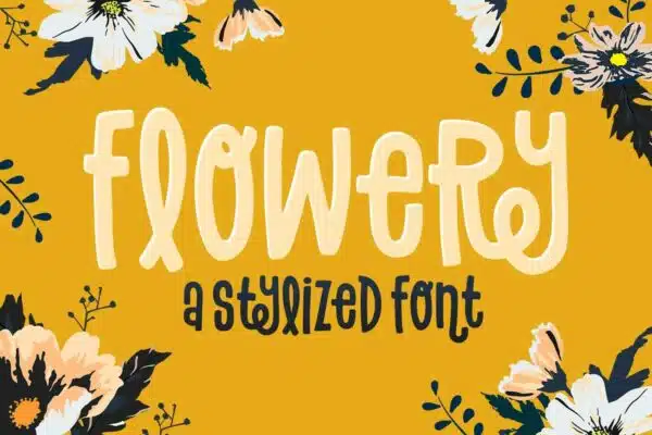 A stylish font with unique colors