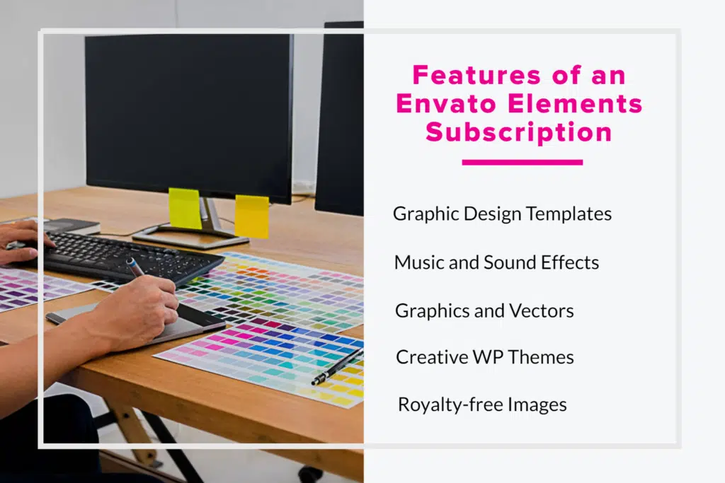 Features of an Envato Elements Subscription
