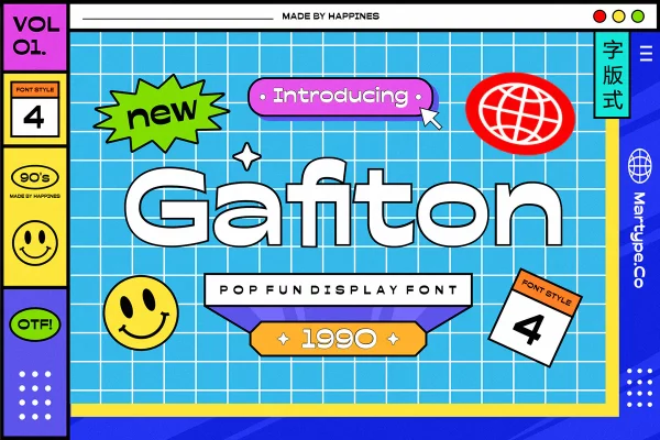Gafiton - Pop Fun Display Font