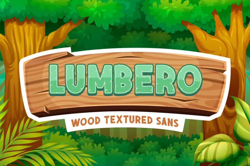 Lumbero - Wood Textured Sans