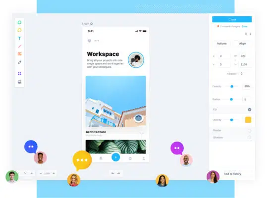 Marvel Prototyping Software Interface
