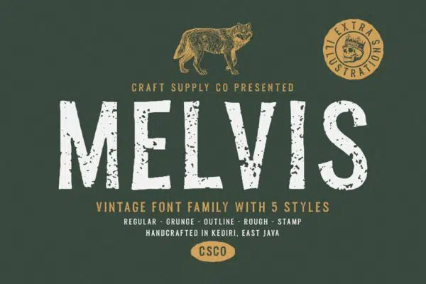 Melvis — Vintage Font Family