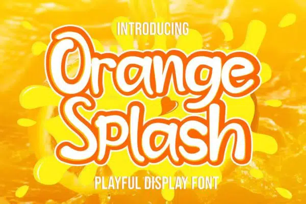 Orange Splash - Fresh Summer Font