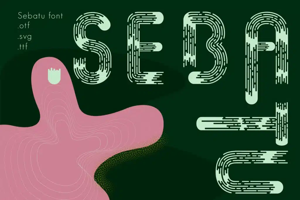 Sebatu modern font
