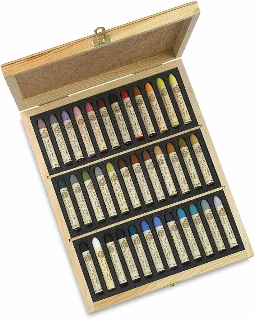 Sennelier Wooden Box Oil Pastel Set