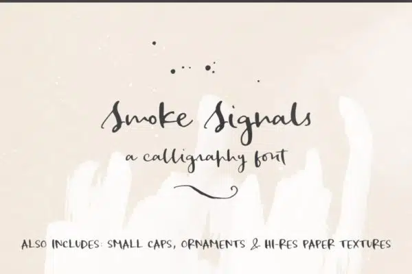 Smoke Signals Script Font and Extras